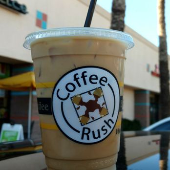 Coffee Rush - 16 oz iced caramel nut latte - Coffee & Tea Near Me - Gilbert, Arizona