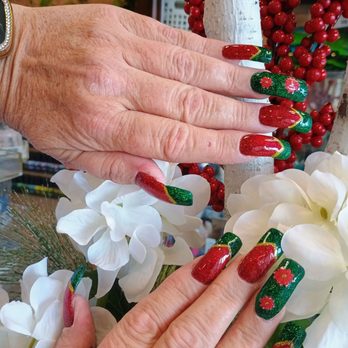 Diva Nails & Spa - Christmas nails 3 - Massage Near Me - Sachse, Texas