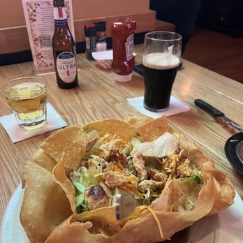 JP Fitzgeralds - Taco Salad with chicken, Guinness with a shamrock - Chicken Wings Near Me - Hamburg, New York JP Fitzgeralds - Taco Salad with chicken, Guinness with a shamrock - Chicken Wings Near Me - Hamburg, New York