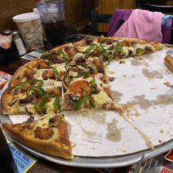 Village Pizza Restaurant - We got a combination as seen here and we also had the pepperoni