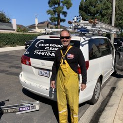 Davis Window Cleaning - Tom Davis window cleaning at Spring Hearst townhomes Huntington Beach.