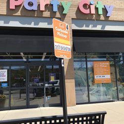 Party City - Store front. Curbside pickup available.