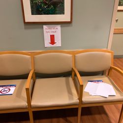 Penn Medicine Bucks County - Social distancing in the waiting room.