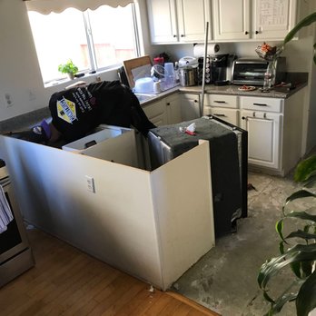LJ Construct - Kitchen - demo-ing breakfast bar - General Contractors Near Me