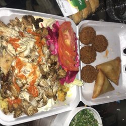 Ali Baba's Middle Easten Cuisine - Chicken shawarma, tabouleh, falafel balls, veggie samosas and baklawa's