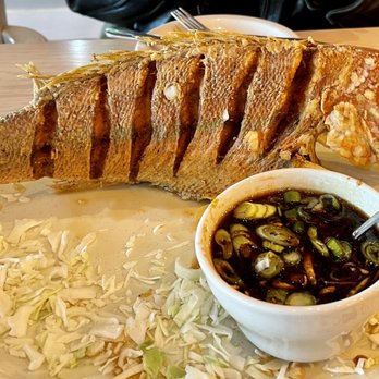 Tin Fish - Whole fried red snapper with Asian prep, excellent. - New American Near Me - Sunrise, Florida Tin Fish - Whole fried red snapper with Asian prep, excellent. - New American Near Me - Sunrise, Florida