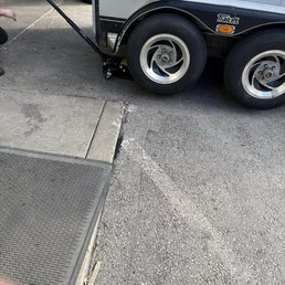 Trailer being worked on