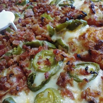 Round Table Pizza - Extra bacon and jalapeno, cooked a little extra long - Pizza Near Me - Concord, California