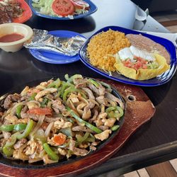 Lunch portion of fajitas