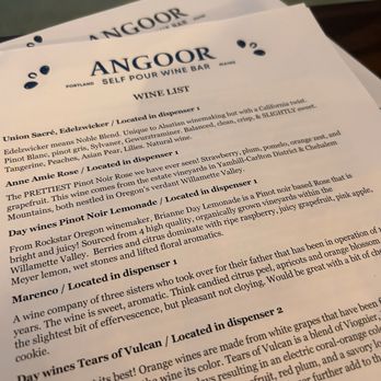 Angoor Wine Bar - Wine list - Wine Bars Near Me - Portland, Maine Angoor Wine Bar - Wine list - Wine Bars Near Me - Portland, Maine