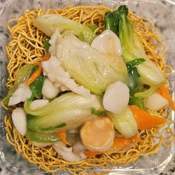 Good Taste Noodle House - To-go order: Seafood Chow Mein w/ Crispy Noodles! Really good!