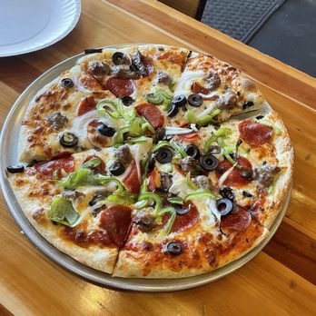 Lumberjack Pizza - The ordered the 12" "the works" pizza. Cooked to perfection! It was so good. Crust and sauce had such great flavor. - Pizza Near Me - Flagstaff, Arizona Lumberjack Pizza - The ordered the 12" "the works" pizza. Cooked to perfection! It was so good. Crust and sauce had such great flavor. - Pizza Near Me - Flagstaff, Arizona