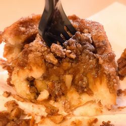 We are on a roll, with the inside of this pecan roll.