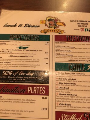 Menu photo 6 Goyita's Oro Valley, AZ Menu photo 6 Goyita's Oro Valley, AZ