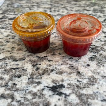 Birria Superior - These sauces should come with a warning label they were extremely spicy. - Mexican Near Me - Lancaster, California