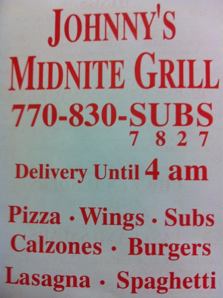 JOHNNY’S MIDNITE GRILL 1201 Maple St, Carrollton, GA Menu Yelp