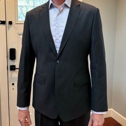 Kash Ross Creations - Bespoke two-piece suit with beautiful custom lavender shirt.