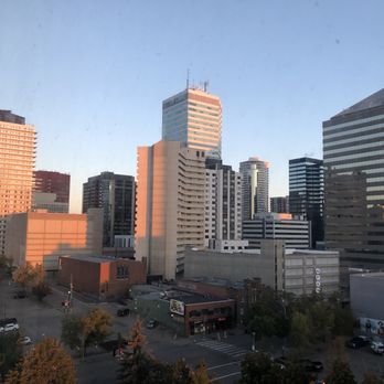 Chateau Lacombe Hotel - Downtown view from our 4th floor room. - Hotels Near Me - Edmonton, Alberta Chateau Lacombe Hotel - Downtown view from our 4th floor room. - Hotels Near Me - Edmonton, Alberta