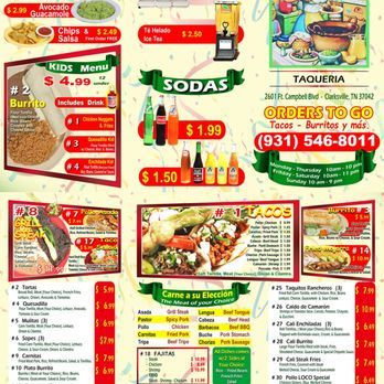 La Fondita - Menu - Mexican Near Me - Clarksville, Tennessee La Fondita - Menu - Mexican Near Me - Clarksville, Tennessee