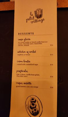 Menu photo 1 Le Petit Village New York, NY Menu photo 1 Le Petit Village New York, NY