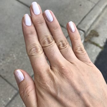 Top Spa Nails - Great work by Steph, color by Essie "Imported Bubbly" - Nail Salons Near Me - Wilmette, Illinois