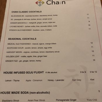 Chan Seattle - Drinks menu 12/18 - Asian Fusion Near Me - Seattle, Washington Chan Seattle - Drinks menu 12/18 - Asian Fusion Near Me - Seattle, Washington