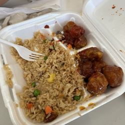China Experience - Fried rice, sesame chicken, and general tao chicken