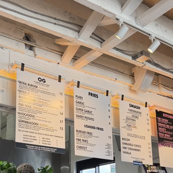 Burger Seoul - Menu, when you order the screen, you will choose everything you want or don't want on your item, plus you can purchase sides - Burgers Near Me - Tacoma, Washington