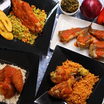 Afroeats - four plates of food on a table - African Near Me - Kansas City, Missouri