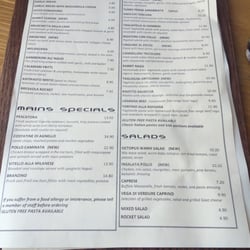 Caminata - The Menu