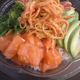 Spicy Salmon Spicy Tuna poke bowl!
