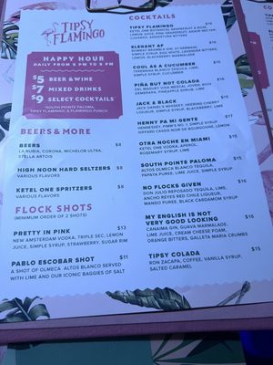 Menu photo 5 Tipsy Flamingo Miami, FL Menu photo 5 Tipsy Flamingo Miami, FL