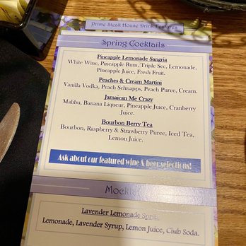 Prime Steak House - Drinks - Steakhouses Near Me - Bethlehem, Pennsylvania