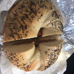 Taylor Ham and Egg (on either a bagel or roll, I went with poppyseed bagel ) Taylor Ham and Egg (on either a bagel or roll, I went with poppyseed bagel )