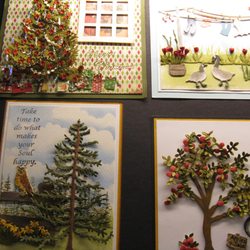 Stamp & Scrapbook Expo - Beautiful cards (& including animals ;) ) @ Elizabeth Craft Designs booth!  Mesa 2016