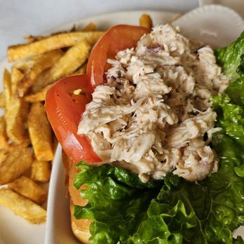 Cracked Crab - Crab roll. And the fries were superb! - Seafood Near Me - Pismo Beach, California Cracked Crab - Crab roll. And the fries were superb! - Seafood Near Me - Pismo Beach, California
