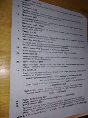 Menu photo 5 Spinelli's Market Denver, CO