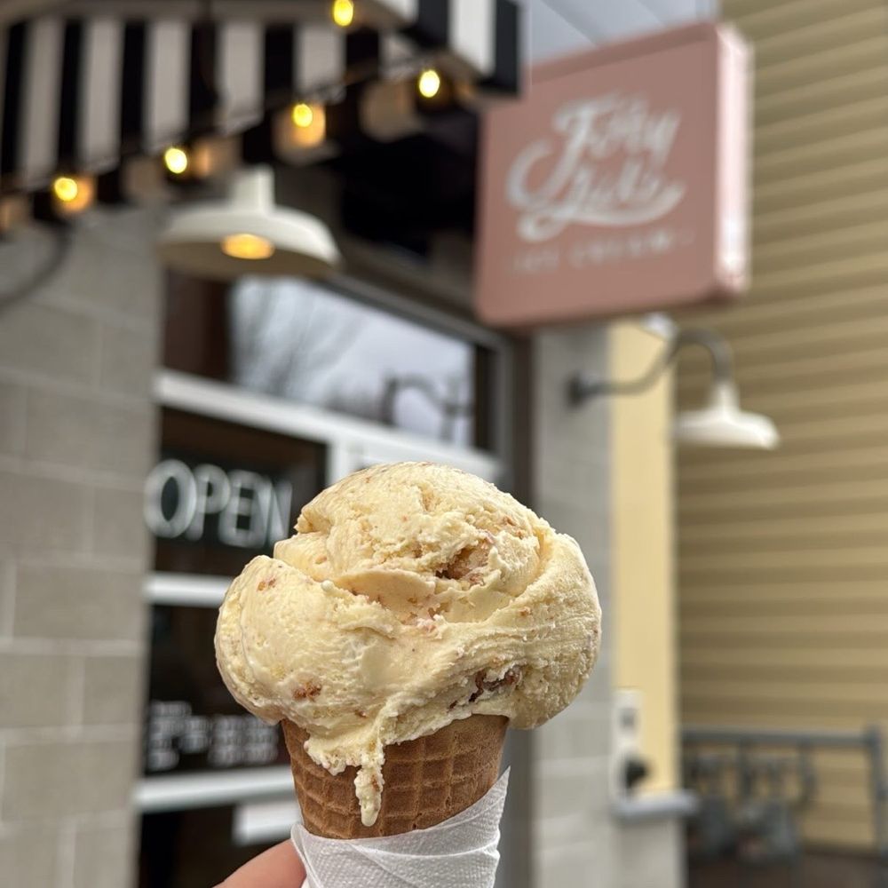 French Toast (contains gluten) ice cream on a sugar cone French Toast (contains gluten) ice cream on a sugar cone