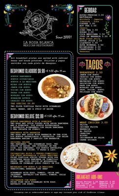 Menu photo 2 La Rosa Blanca Houston, TX