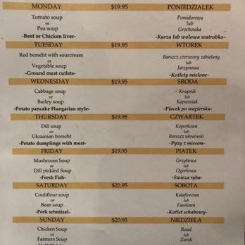 Café Polonez - Menu (January 2019) - Polish Near Me - Toronto, Ontario Café Polonez - Menu (January 2019) - Polish Near Me - Toronto, Ontario