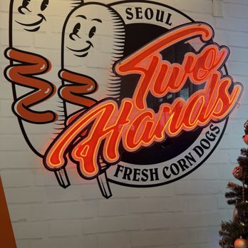 Two Hands Corn Dogs - Interior logo - Korean Near Me - Katy, Texas