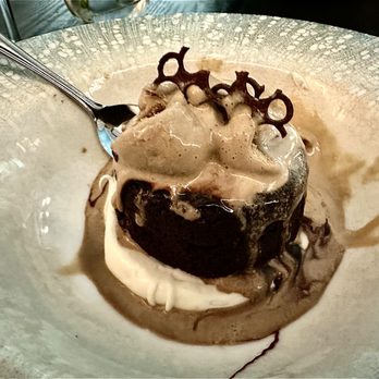 Ayse Meze Lounge - The chocolate cake with coffee ice cream. Yum! - Mediterranean Near Me - Rockville, Maryland Ayse Meze Lounge - The chocolate cake with coffee ice cream. Yum! - Mediterranean Near Me - Rockville, Maryland