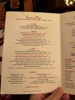 Menu photo 2 Bistrot Chez Martine Paris, 
