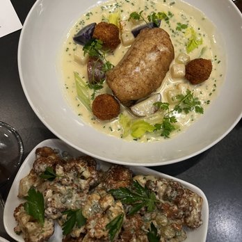 Crawford & Son - Monkfish and roasted cauliflower - New American Near Me - Raleigh, North Carolina