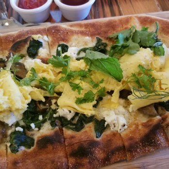 Pomegranate Bistro - spinach and mushrooms Flatbread- dint like it as much. very bland and was not worth 13$ - Breakfast & Brunch Near Me - Redmond, Washington Pomegranate Bistro - spinach and mushrooms Flatbread- dint like it as much. very bland and was not worth 13$ - Breakfast & Brunch Near Me - Redmond, Washington