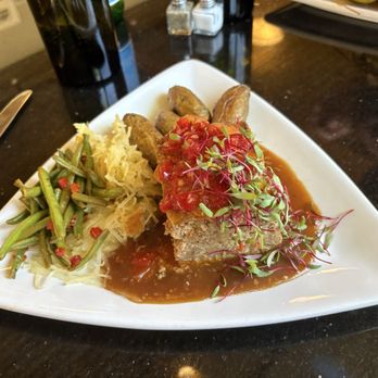 Spotted Dog - Bison, Elk, Wagyu Beef Meatloaf, baby potatoes,petite green beans, - American Near Me - Springdale, Utah Spotted Dog - Bison, Elk, Wagyu Beef Meatloaf, baby potatoes,petite green beans, - American Near Me - Springdale, Utah