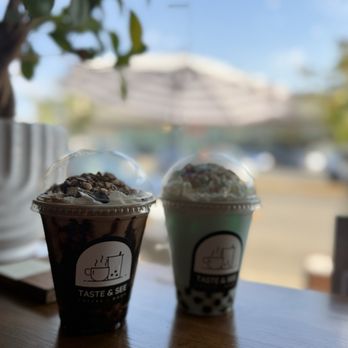 Taste & See - The right is a cotton candy boba - Coffee & Tea Near Me - Grants Pass, Oregon Taste & See - The right is a cotton candy boba - Coffee & Tea Near Me - Grants Pass, Oregon