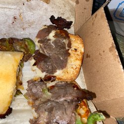 Domino's Pizza - Philadelphia sub and this is how they made it bread hard
