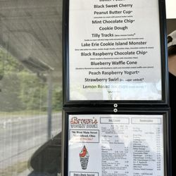 Browns Dairy Dock - Small menu at window