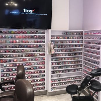 Luxury Nails Spa - This picture captures the dip powder color selections alone! It's so impressive! - Nail Salons Near Me - Vienna, Virginia